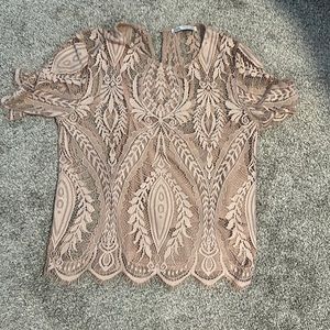 Zara pink lace medium blouse